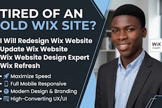 redesign wix website, update wix website, wix website design expert, wix refresh
