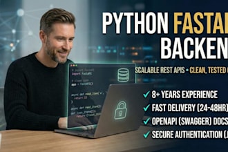 develop a python fastapi backend and rest api