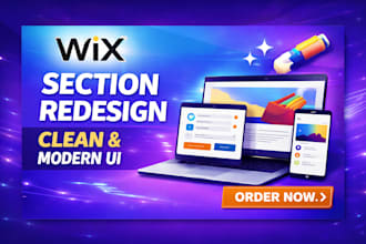 fix wix mobile responsive issues and redesign wix sections 10web website