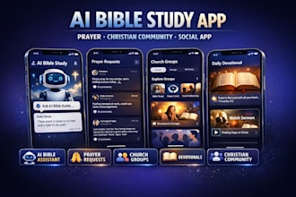 build ai bible study app bible quiz game app christian sunday school kids app