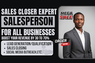 be sales closer lead generation linkedln sales rep online sales b2b sales agent