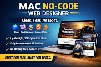 build a responsive website using blocs rapidweaver sparkle sitely mac nocode web