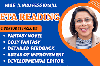 beta read cozy fantasy, romance novella, sci fi, fiction, developmental editor