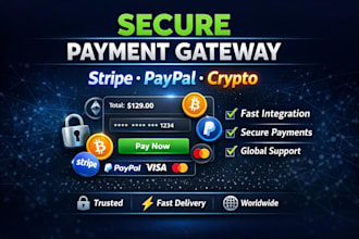 integrate secure payment gateway remittance API stripe paypal crypto payment