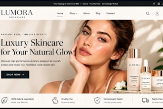 skincare shopify store skin care beauty website cosmetics luxury shopify website