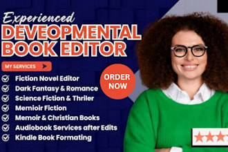be your fiction novel developmental editor, dark fantasy, memoir line editing
