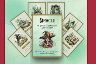 design custom playing cards, card game, tarot, oracle, or tcg deck