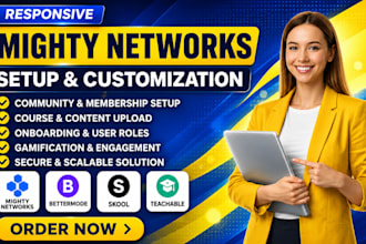 setup mighty network bettermode membership site teachable course upload