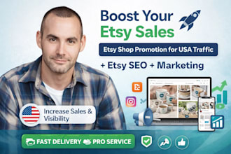 do etsy store promotion and  etsy SEO for USA,UK ,ca audience