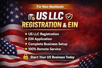 us llc registration and ein for non US residents with complete setup