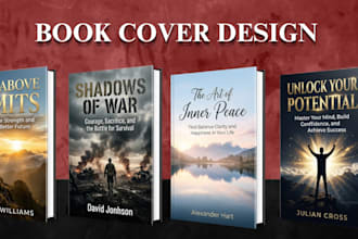 make a modern book cover design and creative book cover design for amazon KDP
