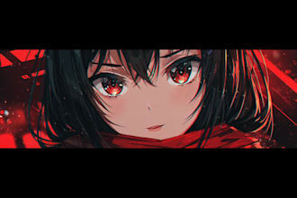 make an anime banner and youtube banner design for you