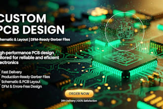 design a pcb layout using altlum, kicab, or eagle for your electronics project