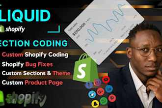 design a modern shopify store section
