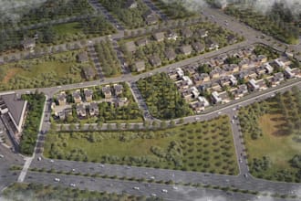 remodel landscape 3d aerial rendering, residential complex master plan,site plan