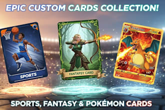 design trading card sports card pokemon nft fantasy card tcg scorecard game card