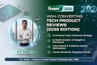 write SEO high quality tech product reviews