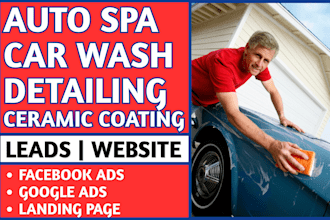 generate car wash, ceramic coating, mobile car detailing, auto spa leads website