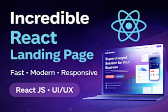 build an incredible react landing page for startups