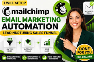 setup mailchimp email marketing automation lead nurturing sales funnel