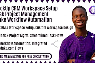 clickup CRM workspace setup task project management make workflow automation