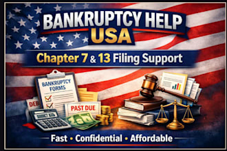help you navigate bankruptcy filing, chapter 7, 13 support with clarity