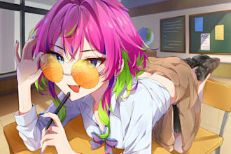 draw anime art illustration for oc, fanart, pfp, and character design