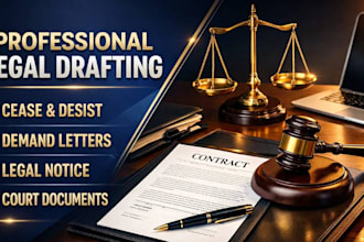 draft cease and desist legal notice demand letter legal letter court document