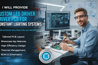 design led driver pcb for constant current lighting systems