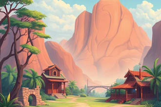 do stylized environment illustration background art