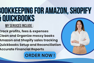 fix and manage ecommerce bookkeeping for amazon shopify and quickbooks