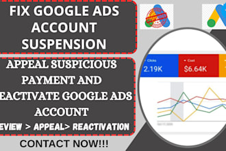 fix google ads suspended for suspicious payments and reactivate ads account