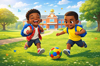 do 3d children book illustration, children book illustration
