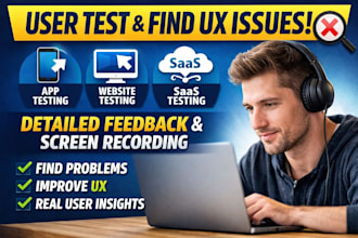 user test beta test your app website saas and find UX issues
