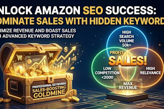 do advanced keyword research,  search for amazon