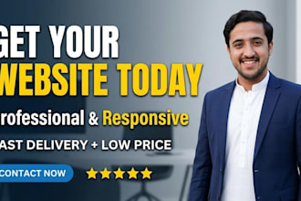 create modern and responsive website landing page