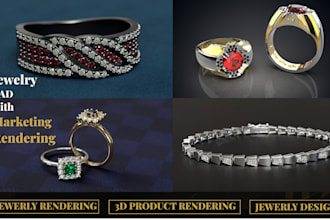 3d jewelry cad design with photorealistic rendering for marketing and e commerce