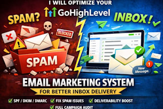 optimize your gohighlevel email marketing system for inbox delivery spam issues