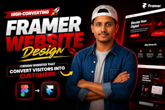 design a responsive framer website for startups and saas
