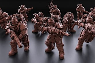 sculpt dnd 3d miniatures warhammer table top 3d action figure 3d model stl file