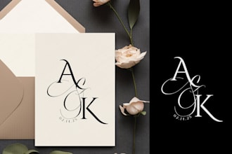 design custom wedding logo, monogram, and initials