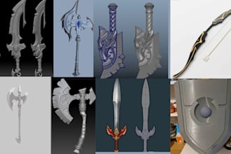 design 3d printable cosplay armor helmets sword dagger shield and prop stl files