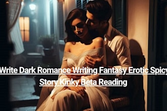 write dark romance writing fantasy kinky erotic spicy story beta reading