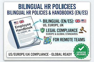 write bilingual HR policies, handbooks, and compliance docs for remote teams