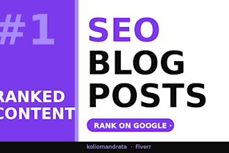 write SEO optimized blog posts that rank on google