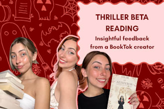 provide a thriller beta read from a booktok creator