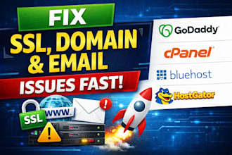 fix cpanel, SSL, domain and email issues