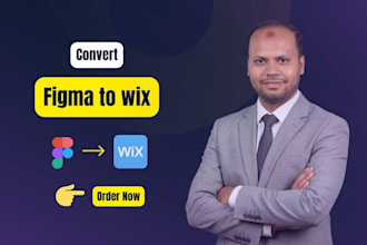 convert figma to wix or wix landing page or wix website redesign as wix expert