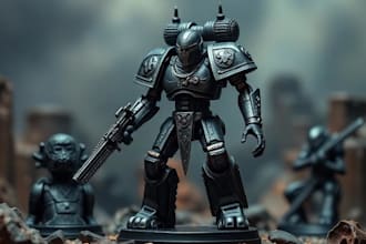miniature warhammer 40k dnd ,terminator,diorama models