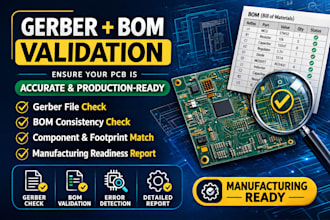 validate gerber files and bom for pcb manufacturing